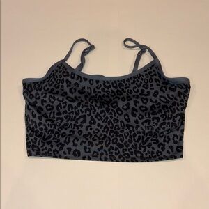 PINK Victoria's Secret Black Leopard Sports Bra